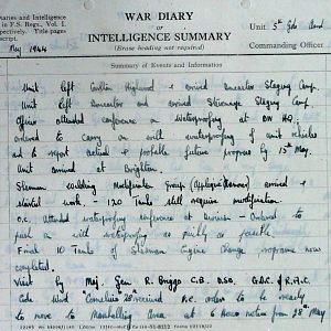 May War Diary, 5th Guards Armoured Brigade Workshops, REME, 1944