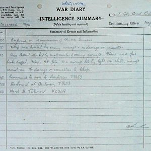 December War Diary, 5th Guards Armoured Brigade Workshops, REME, 1944