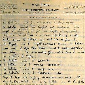 February War Diary, 6th Motor Battalion GRENADIER GUARDS, 1943