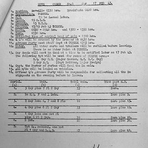 February War Diary, 6th Motor Battalion GRENADIER GUARDS, 1943