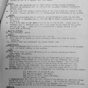 February War Diary, 6th Motor Battalion GRENADIER GUARDS, 1943