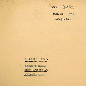 March War Diary, 6th Motor Battalion GRENADIER GUARDS, 1943