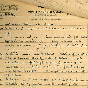 April War Diary, 6th Motor Battalion GRENADIER GUARDS, 1943