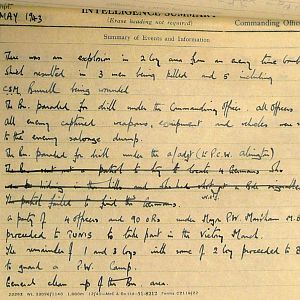 May War Diary, 6th Motor Battalion Grenadier Guards, 1943