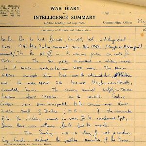 August War Diary, 6th Motor Battalion Grenadier Guards, 1943
