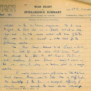 August War Diary, 6th Motor Battalion Grenadier Guards, 1943