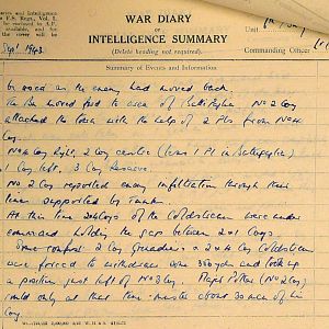 September War Diary, 6th Motor Battalion Grenadier Guards, 1943