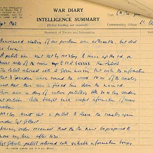 September War Diary, 6th Motor Battalion Grenadier Guards, 1943