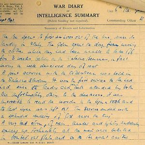 September War Diary, 6th Motor Battalion Grenadier Guards, 1943