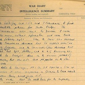 October War Diary, 6th Motor Battalion Grenadier Guards, 1943
