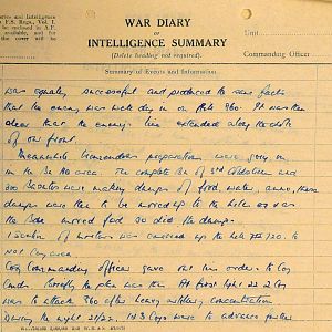 October War Diary, 6th Motor Battalion Grenadier Guards, 1943
