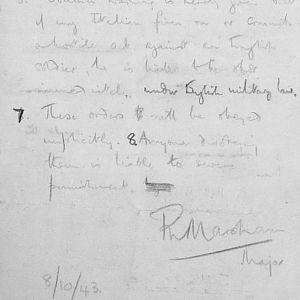 October War Diary, 6th Motor Battalion Grenadier Guards, 1943