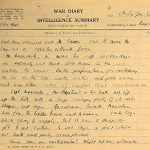 November War Diary, 6th Motor Battalion Grenadier Guards, 1943