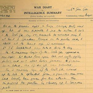 November War Diary, 6th Motor Battalion Grenadier Guards, 1943