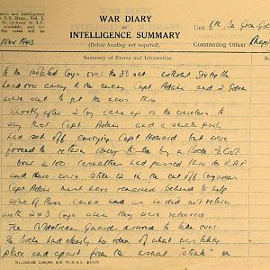 November War Diary, 6th Motor Battalion Grenadier Guards, 1943