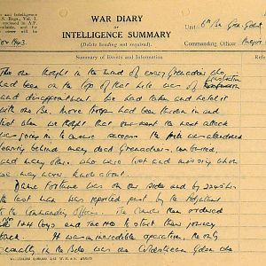 November War Diary, 6th Motor Battalion Grenadier Guards, 1943