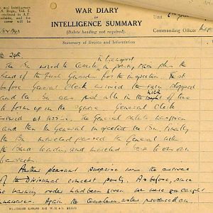 November War Diary, 6th Motor Battalion Grenadier Guards, 1943