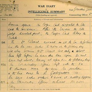 January War Diary, 6th Battalion, Grenadier Guards, Jan - Mar 1944