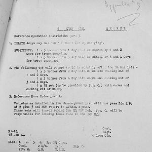 January War Diary, 6th Battalion, Grenadier Guards, Jan - Mar 1944