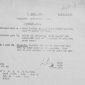 January War Diary, 6th Battalion, Grenadier Guards, Jan - Mar 1944