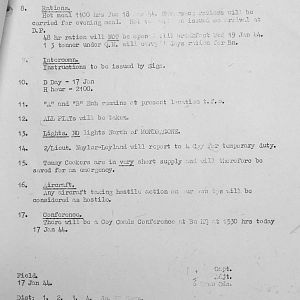 January War Diary, 6th Battalion, Grenadier Guards, Jan - Mar 1944