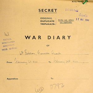 February War Diary, 6th Battalion, Grenadier Guards, Jan - Mar 1944