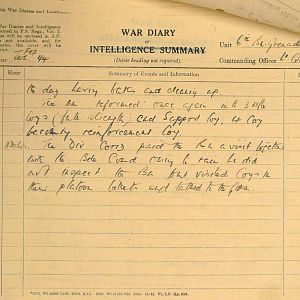 February War Diary, 6th Battalion, Grenadier Guards, Jan - Mar 1944