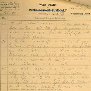 February War Diary, 6th Battalion, Grenadier Guards, Jan - Mar 1944