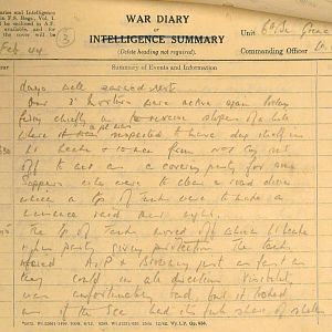 February War Diary, 6th Battalion, Grenadier Guards, Jan - Mar 1944