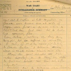 February War Diary, 6th Battalion, Grenadier Guards, Jan - Mar 1944