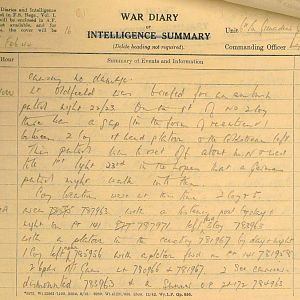 February War Diary, 6th Battalion, Grenadier Guards, Jan - Mar 1944