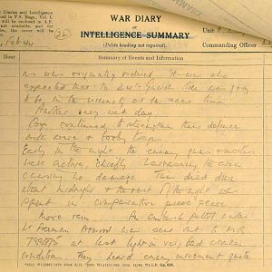 February War Diary, 6th Battalion, Grenadier Guards, Jan - Mar 1944