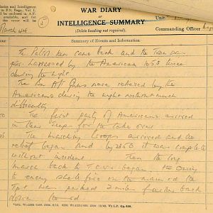 March War Diary, 6th Battalion, Grenadier Guards, Jan - Mar 1944
