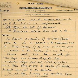 March War Diary, 6th Battalion, Grenadier Guards, Jan - Mar 1944