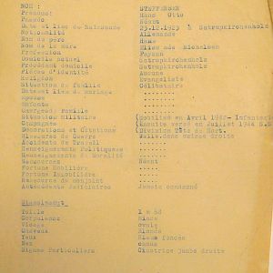 Detention of Feldwebel Ludwig Kiechle