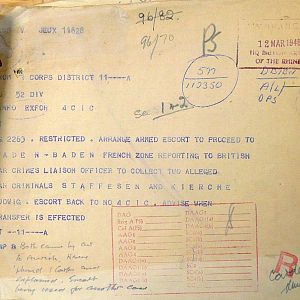 Detention of Feldwebel Ludwig Kiechle