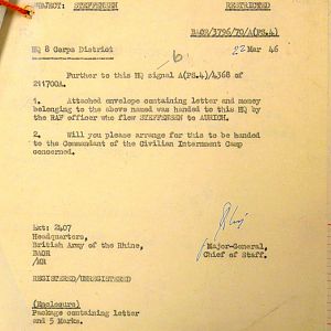 Detention of Feldwebel Ludwig Kiechle