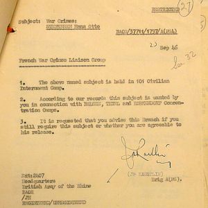 Detention of Feldwebel Ludwig Kiechle