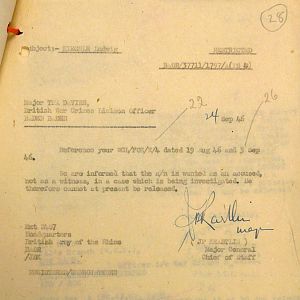 Detention of Feldwebel Ludwig Kiechle