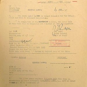 Detention of Feldwebel Ludwig Kiechle