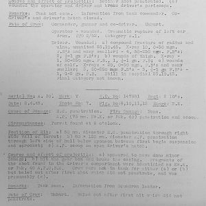 Tank Casualties, Individual by Unit