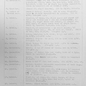 Tank Casualties Survey