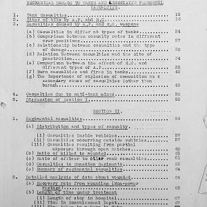 Tank Casualties Survey, NWE 1945