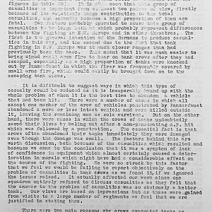 Tank Casualties Survey, NWE 1945