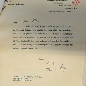 Colours for 2nd Battalions, Irish Guards & Welsh Guards