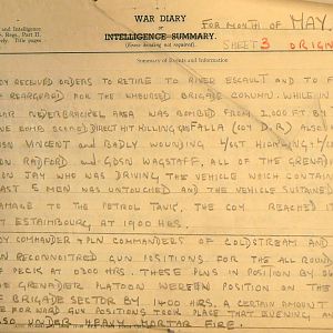 May 1940 War Diary, 1 Guards Brigade Anti-Tank Company