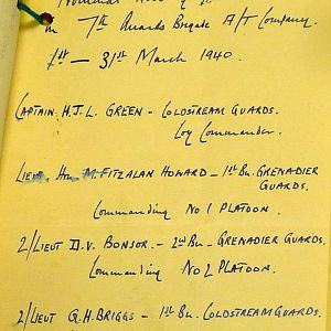 March War Diary, 7 Brigade Anti-Tank Company