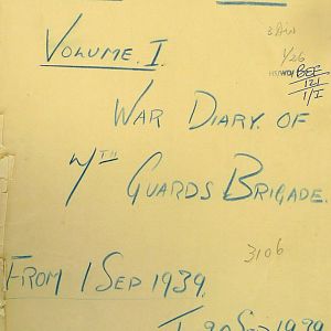 September 1939 War Diary, 7 Guards Brigade, Headquarters