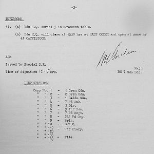 September 1939 War Diary, 7 Guards Brigade, Headquarters
