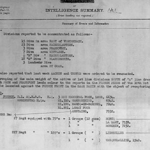 October 1939 War Diary, 7 Guards Brigade, Headquarters